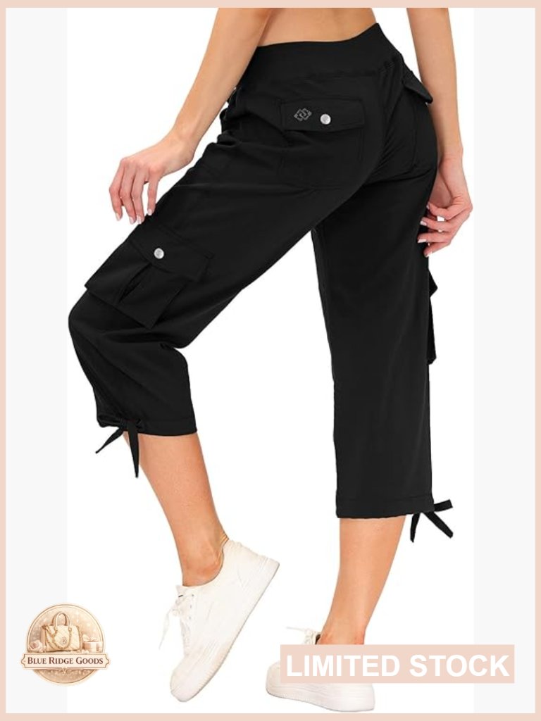 Women's Cargo Capris Hiking Pants Lightweight Quick Dry Athletic Outdoor Travel